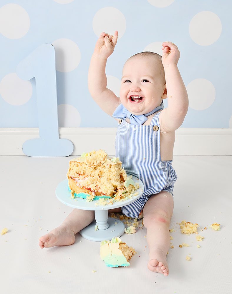 Baby Boy Cake Smash Portrait