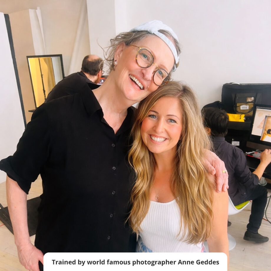 Victoria is trained by Anne Geddes